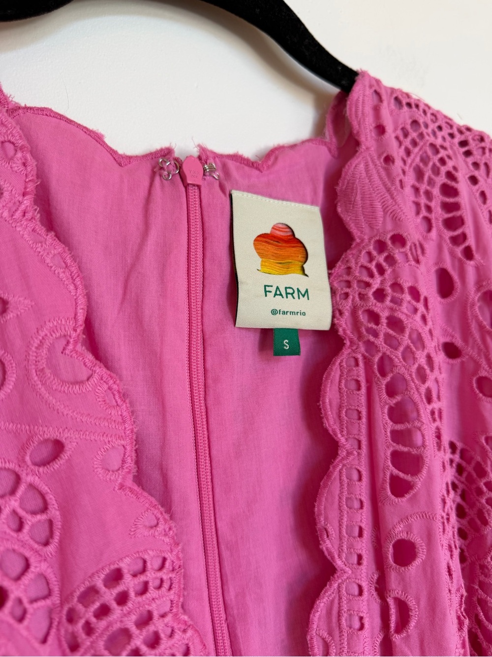 FARM Rio Pink Richilieur Midi Dress Size Small - Picture 10 of 14